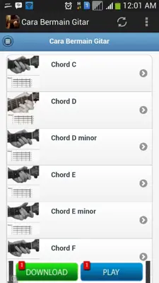 Cara Bermain Gitar android App screenshot 3